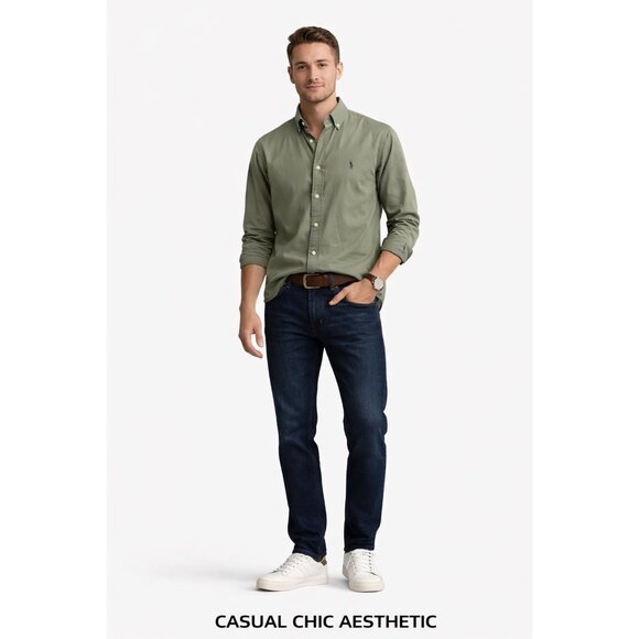 Polo Ralph Lauren Other - Polo Ralph Lauren Andrew Green Button Down Shirt Mens Large Cotton